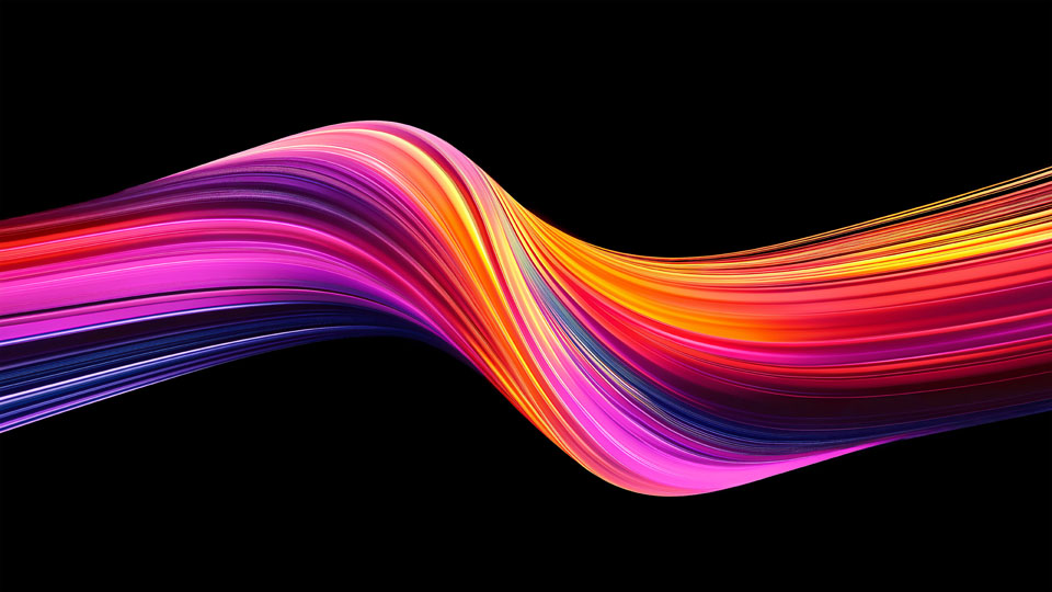 Abstract background with colorful lines and a speed effect