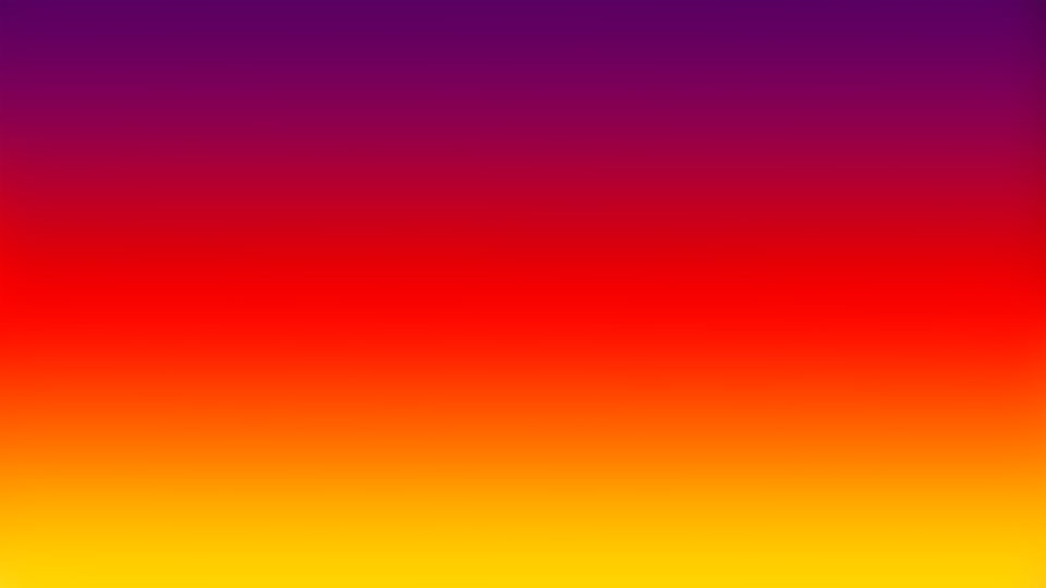 Orange gradient background with purple and yellow