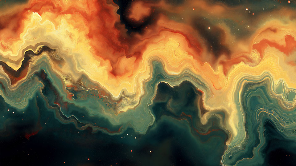 Earth-Toned Abstract Fluid Art Background