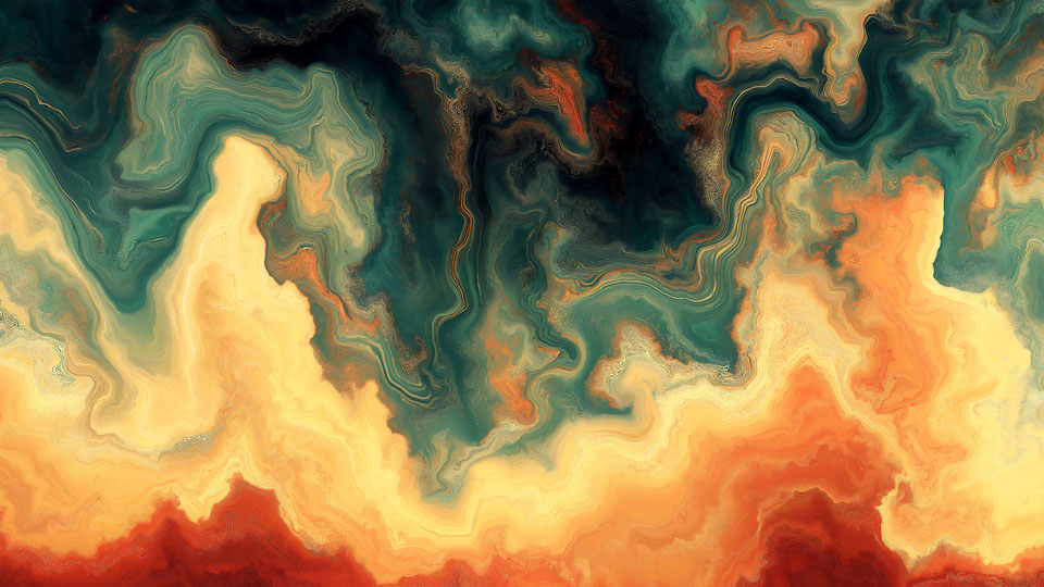 Swirling Abstract Fluid Art in Earth Tones