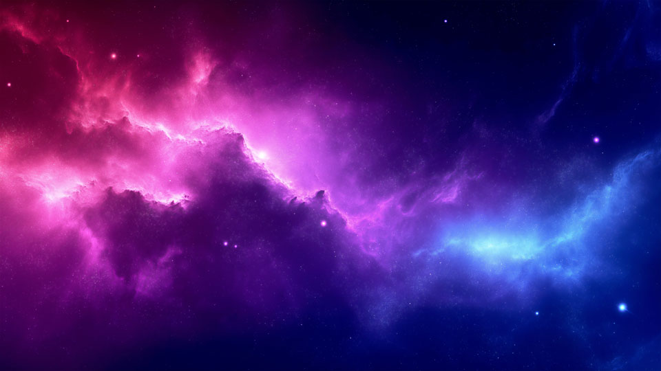 Stunning nebula in vibrant purple and blue