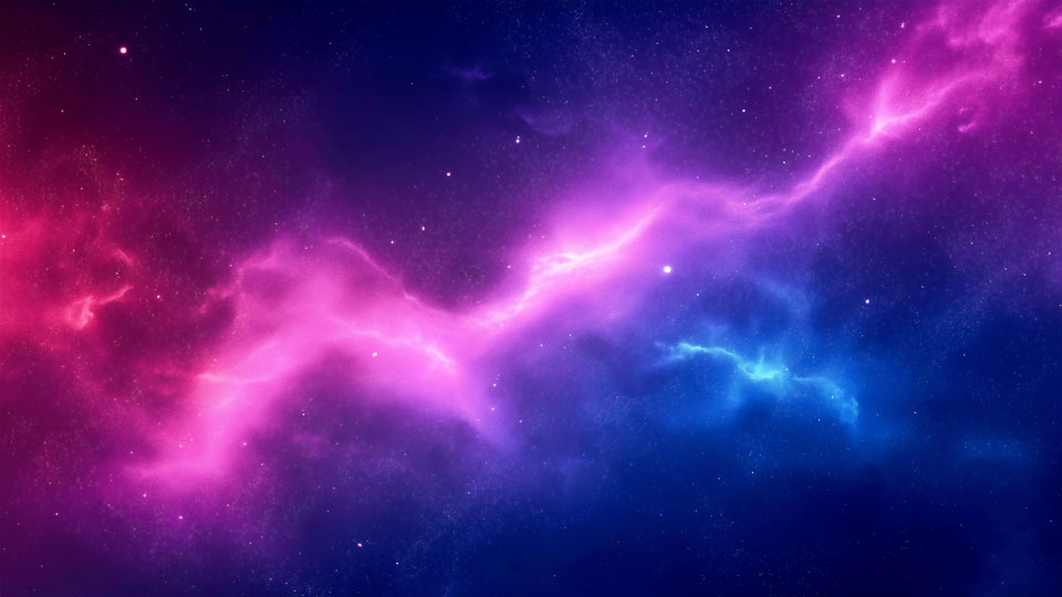 Stunning nebula in vibrant purple and blue