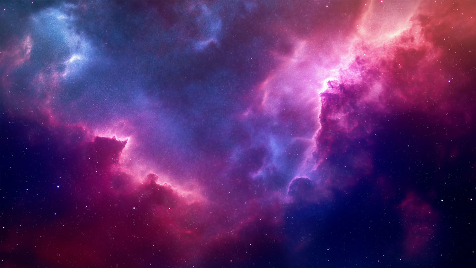 Stunning nebula in vibrant purple and blue