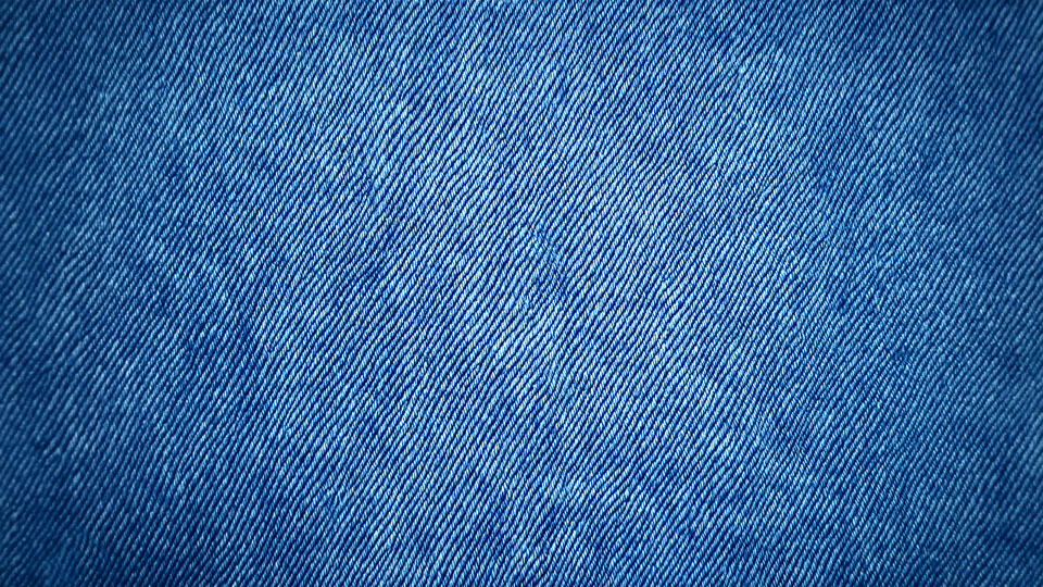 Close-up of blue denim fabric