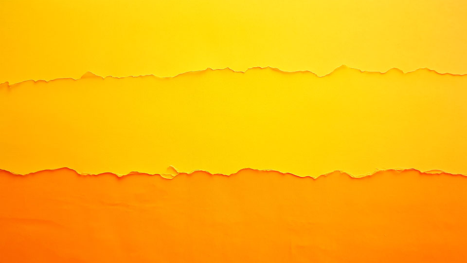 Yellow and orange torn paper background