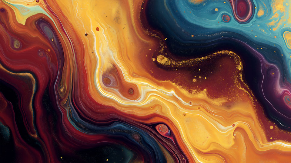 Abstract fluid art swirls