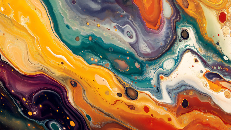 Colorful abstract fluid art