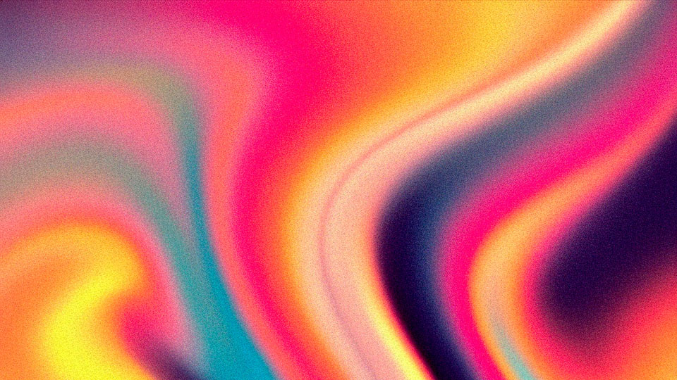 Digital wavy blur with colorful neon gradients