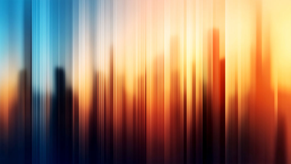 Blurred background of vertical lines in orange, blue and brown