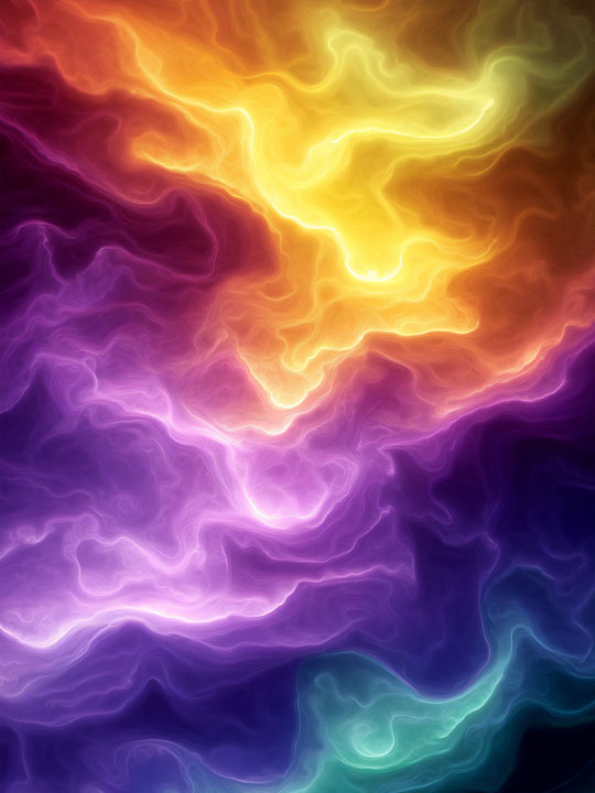 Abstract electric storm with swirling colors