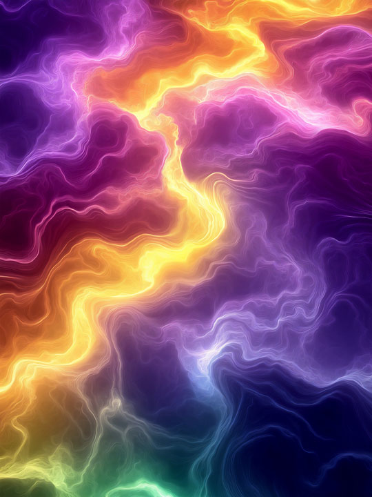 Swirling colors with electric storm theme