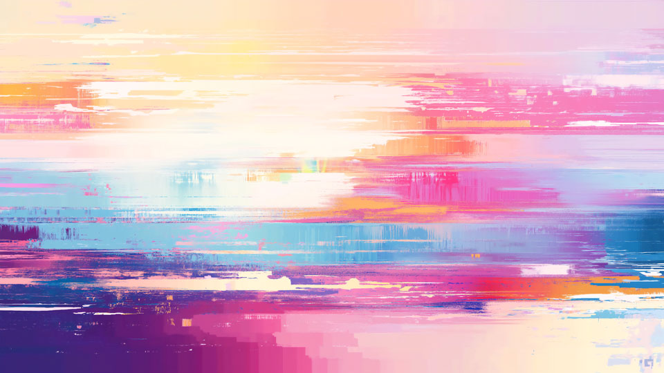 colorful pastel glitch vector illustration