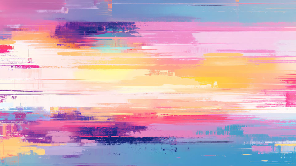 pastel glitch background with abstract lines