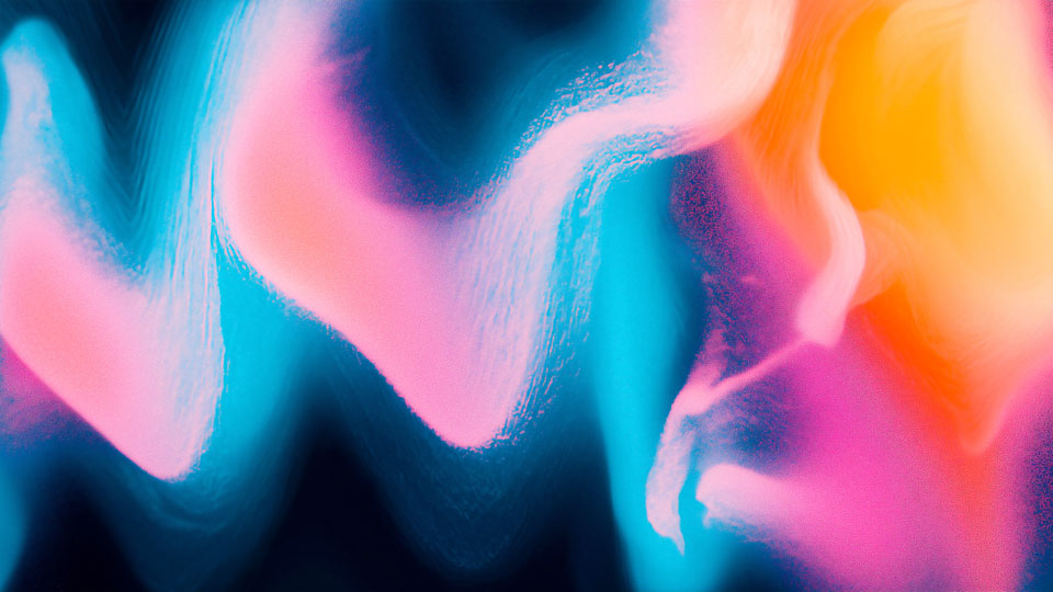 Neon colored abstract blurry background