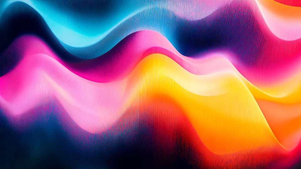 Colorful neon gradient with blurred texture