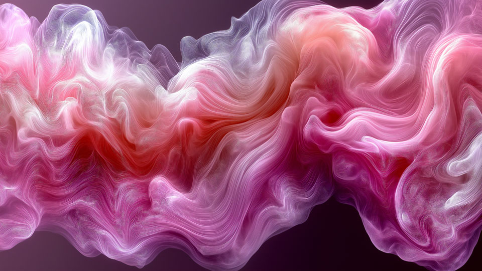 Pink and purple waves of fluid