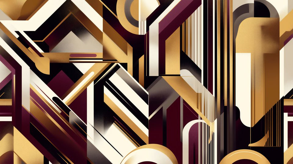 Bold geometric Art Deco background