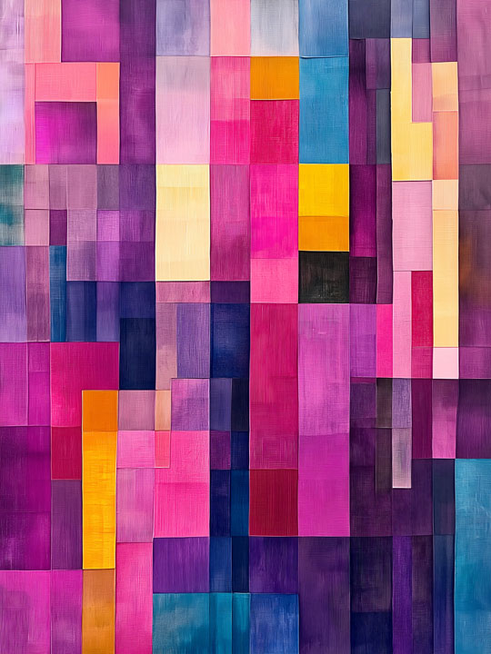 Vibrant geometric abstract art