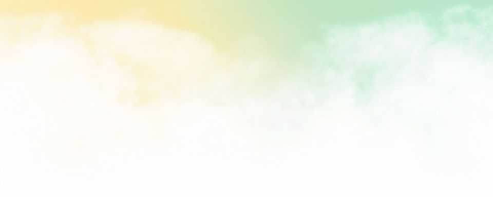 Abstract pastel cloud banner with minimalist design