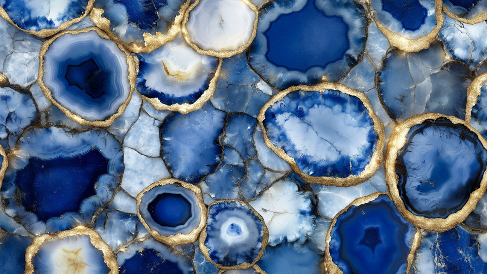 Elegant geode textures with gold