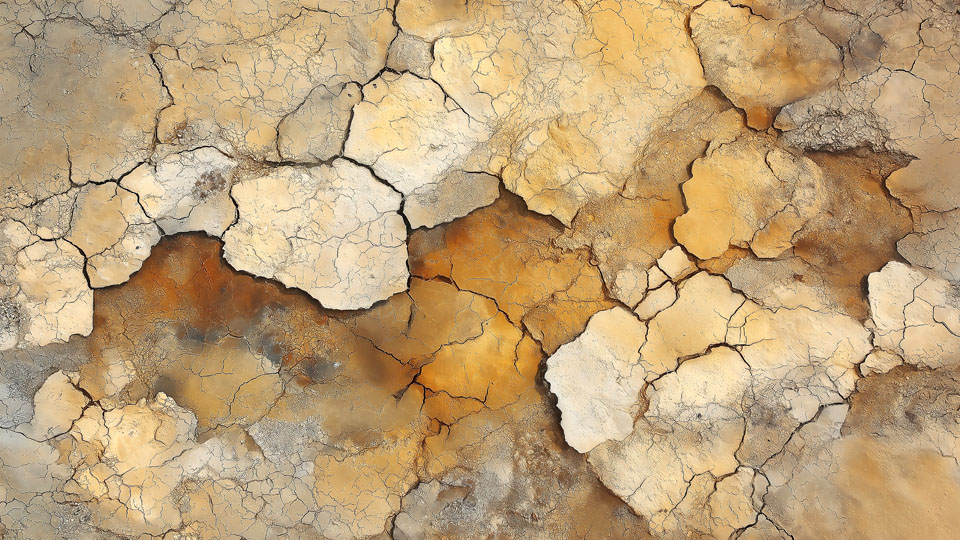 Cracked desert earth texture with natural tones