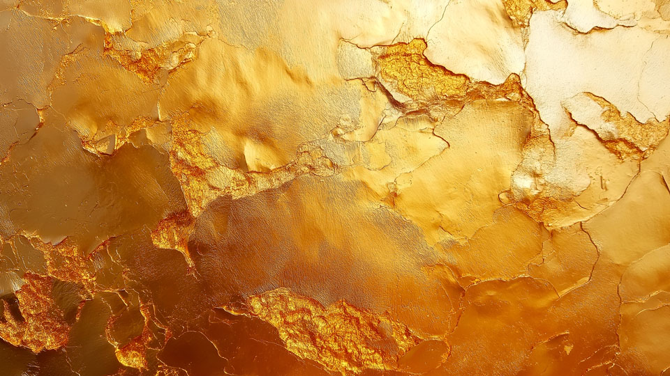 Rich golden oil painting texture