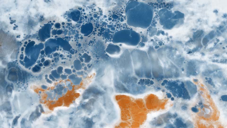 Abstract blue orange and white pattern