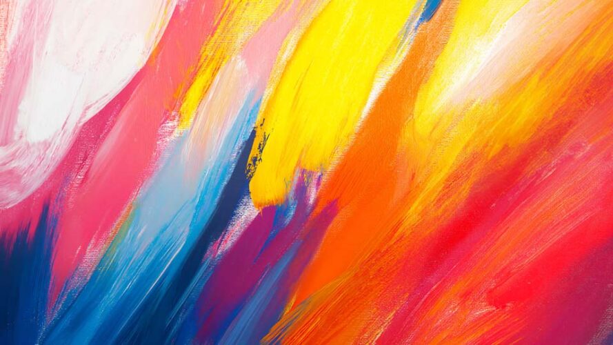 Abstract colorful background with vibrant brush strokes