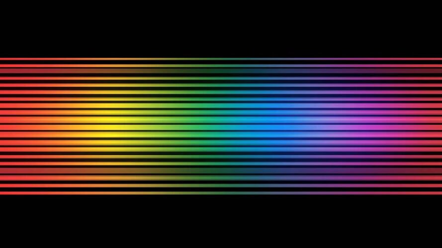 Horizontal rainbow-colored spectrum