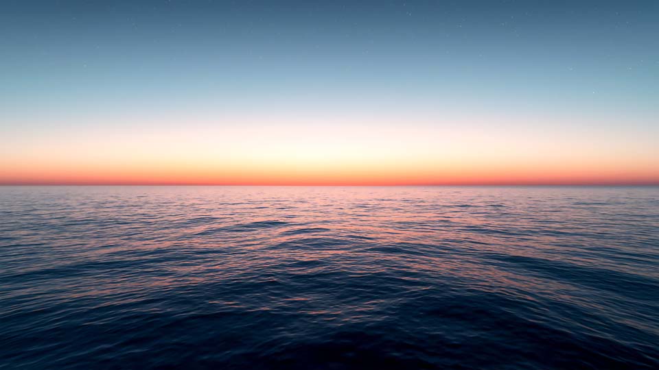 A serene ocean horizon