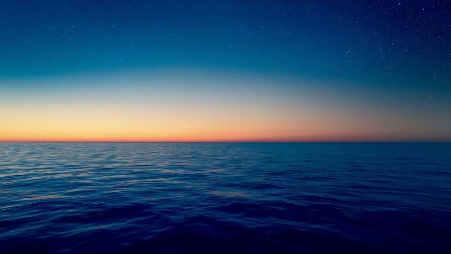 A serene ocean horizon