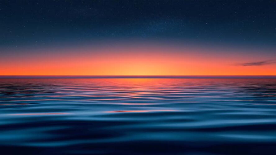 A serene ocean horizon