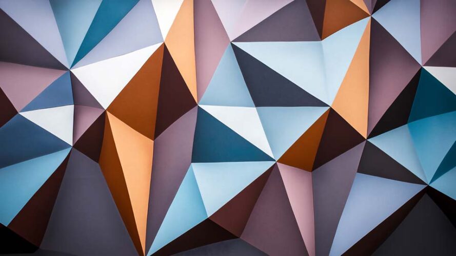 Geometric pattern made from triangles