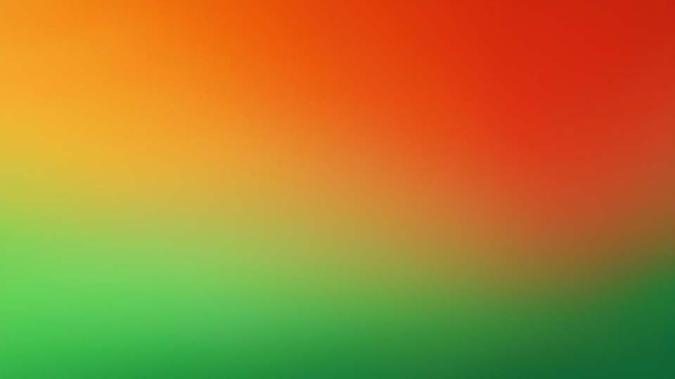 Blurred gradient background with red, green and yellow colors