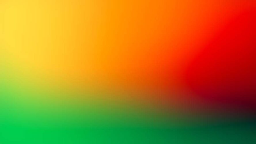 Blurred gradient background with red, green and yellow colors