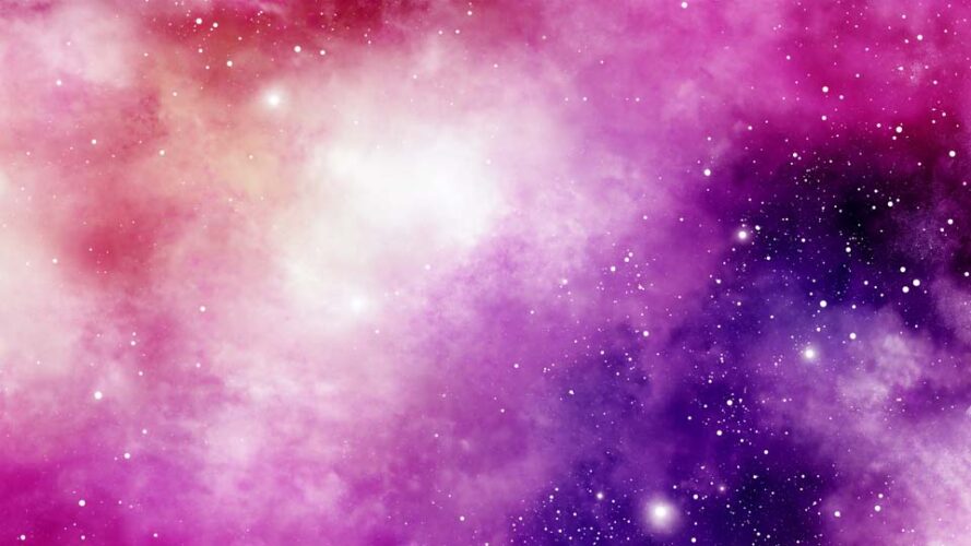 Galaxy background with a purple and pink nebula