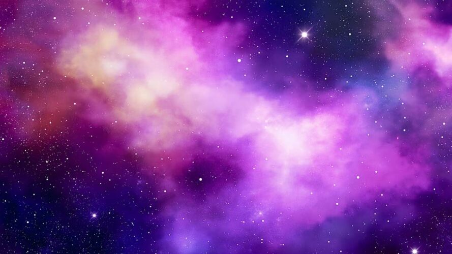 Galaxy background with a purple and pink nebula