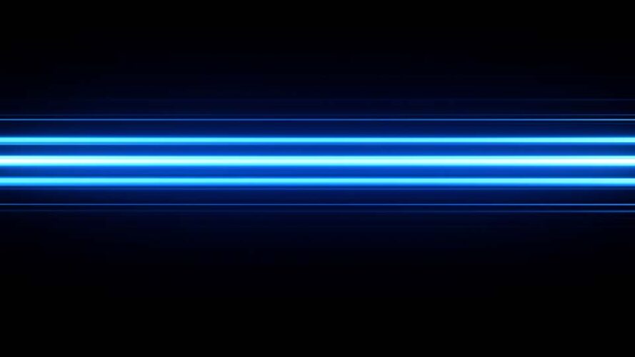 Background with blue horizontal lines and glowing light effects