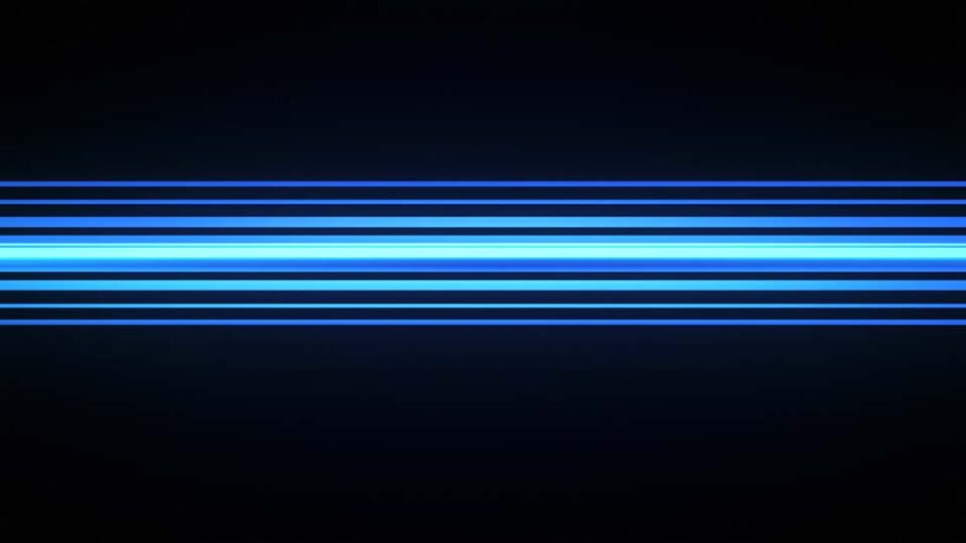 Background with blue horizontal lines and glowing light effects