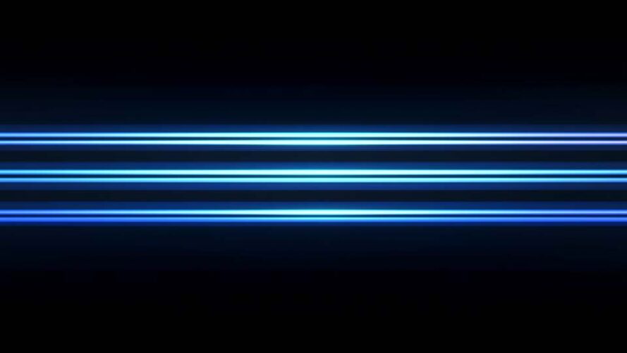 Background with blue horizontal lines and glowing light effects