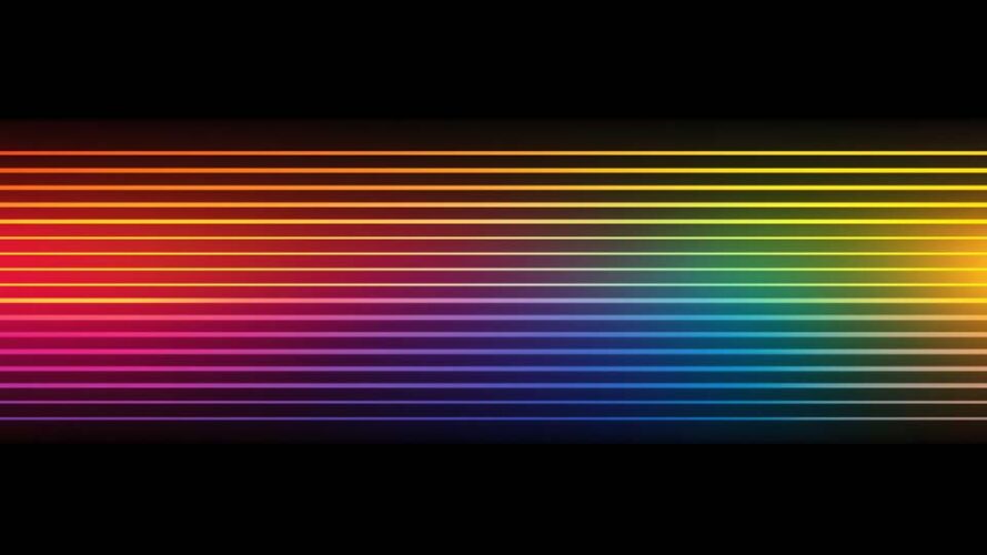 Horizontal grid of rainbow colors