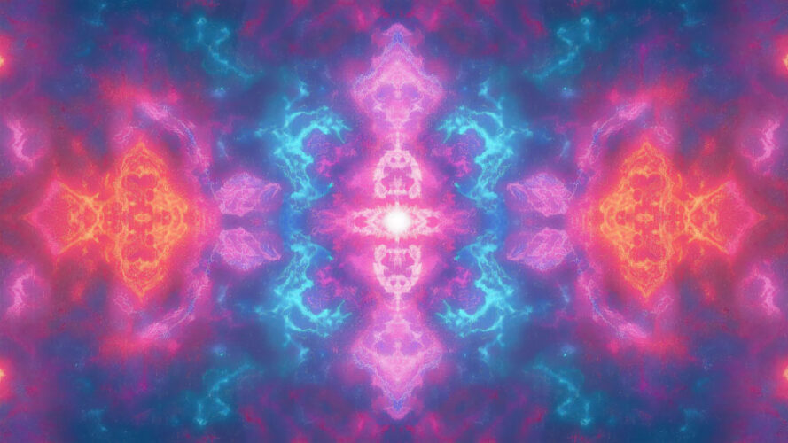 Kaleidoscope of pink and purple