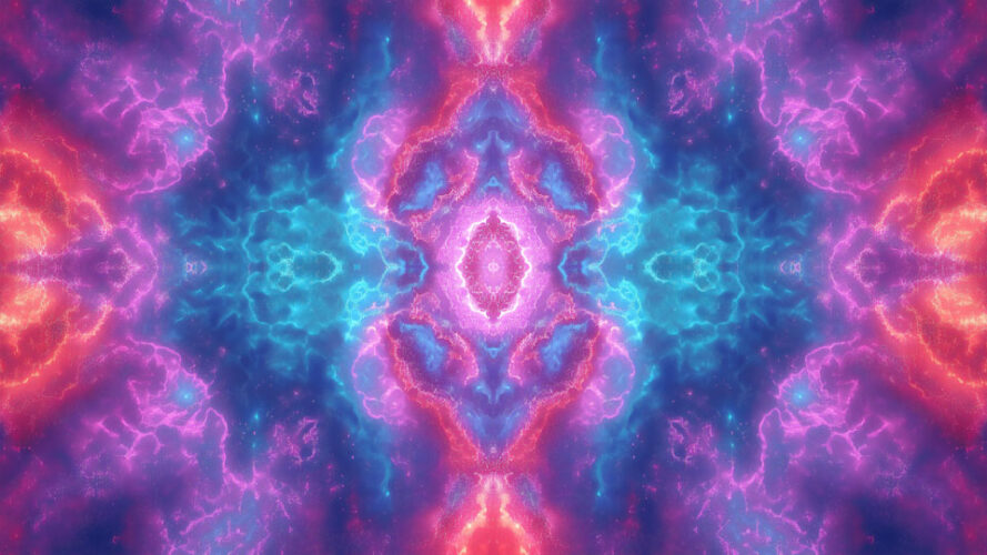 Kaleidoscope of pink and purple