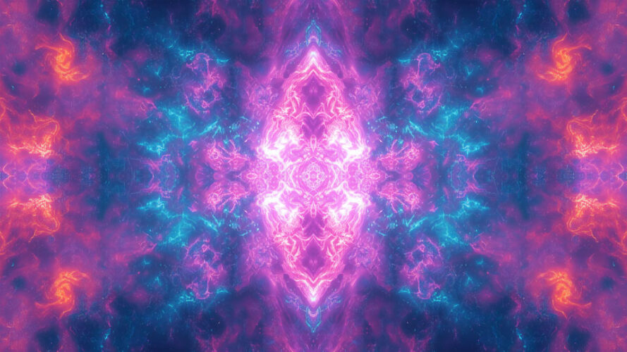 Kaleidoscope of pink and purple