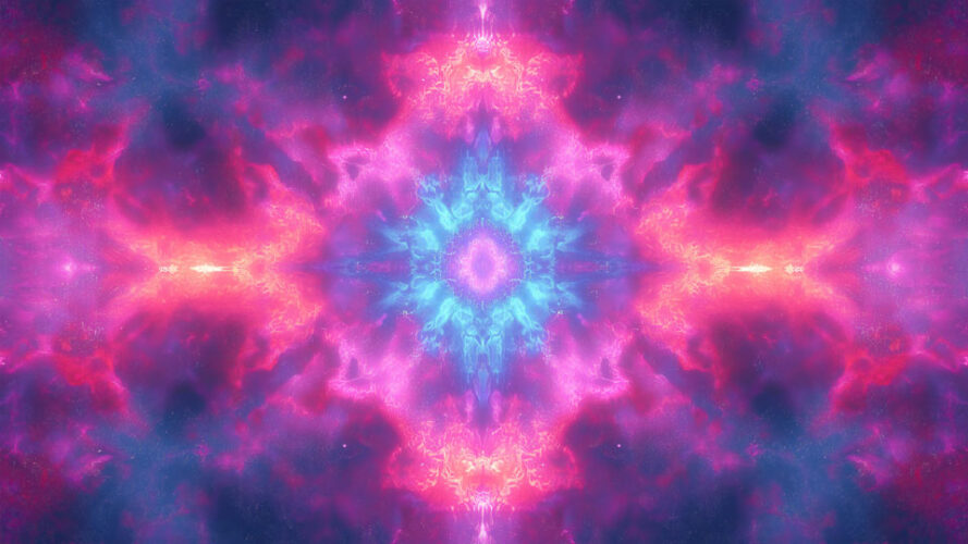 Kaleidoscope of pink and purple