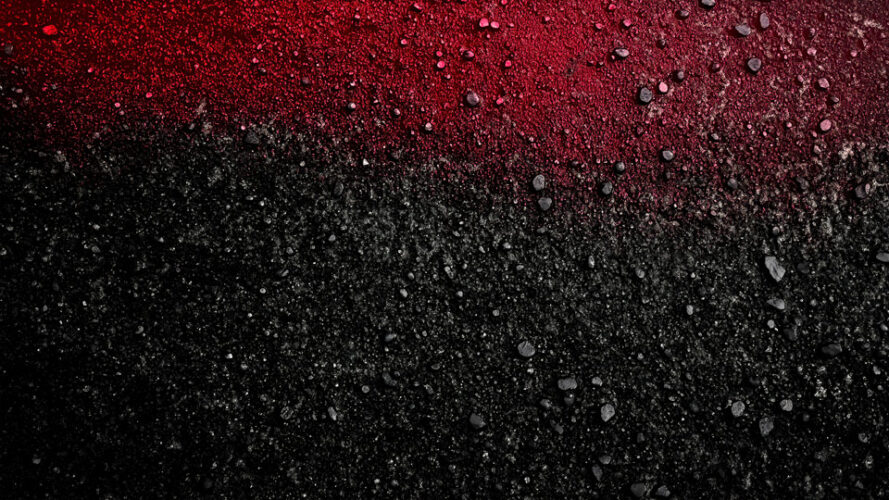 Red and black gradient gravel