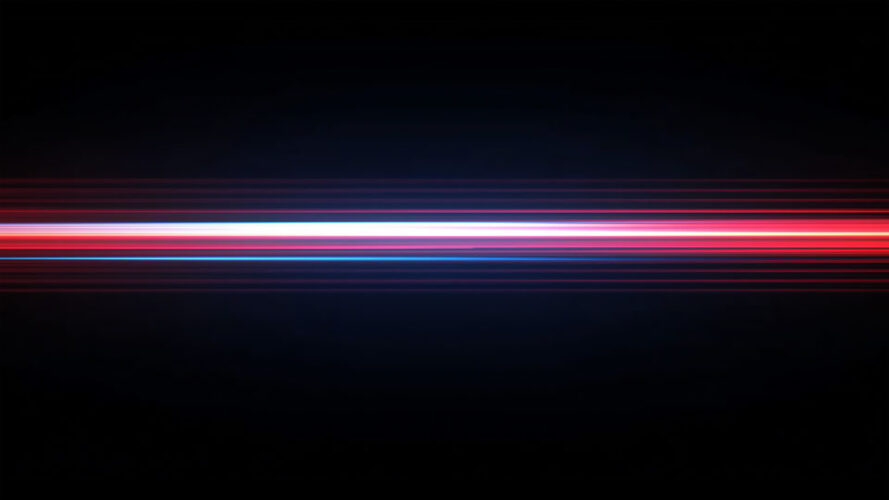 Strobe light effect with horizontal lines