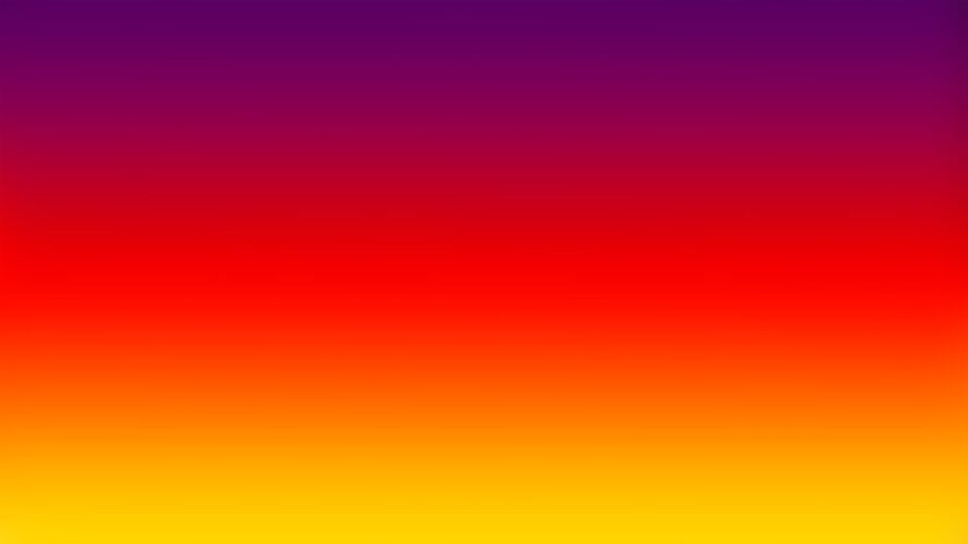 Orange gradient background with purple and yellow
