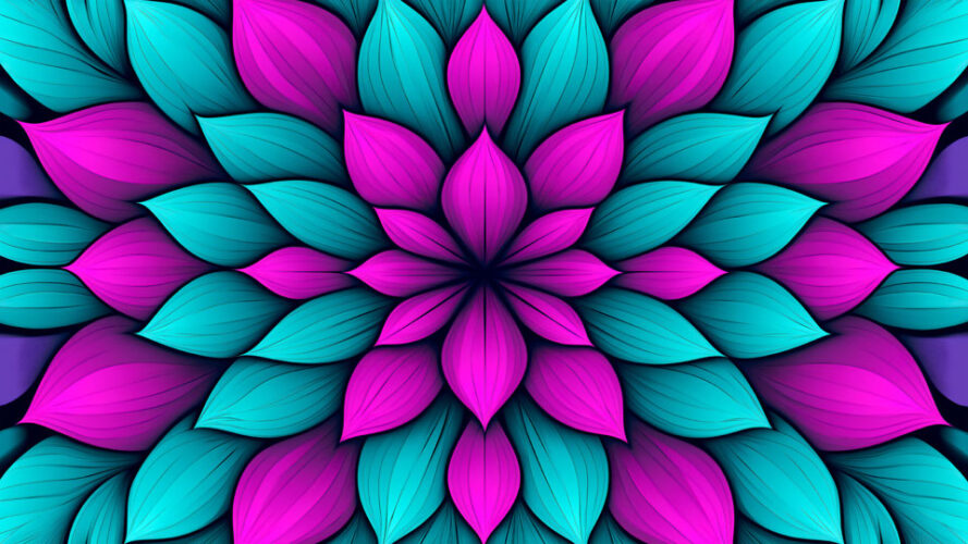 Abstract flower optical illusion pattern