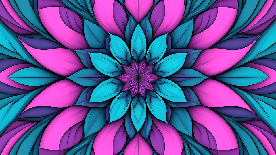 Abstract flower optical illusion pattern